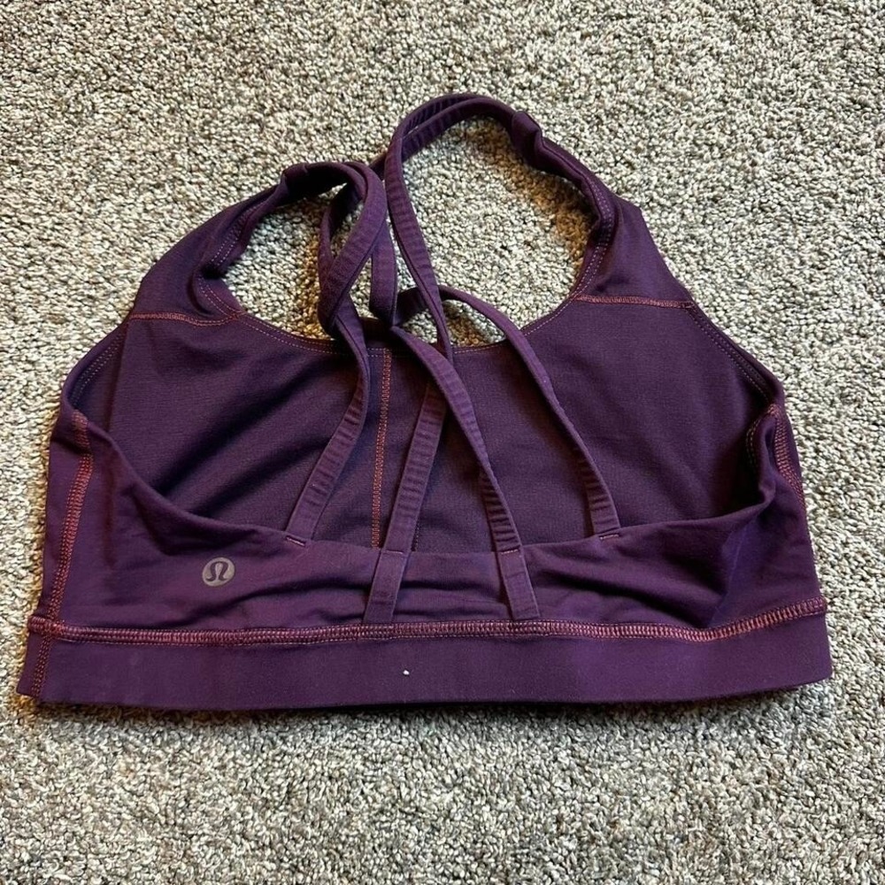 Lululemon energy bra medium support purple size 8 - Picture 2 of 3